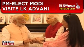 PMElect Modi Visits LK Advani At His Residence As NDA Allies Stake Claim To Form Govt  Top News [upl. by Hairem]