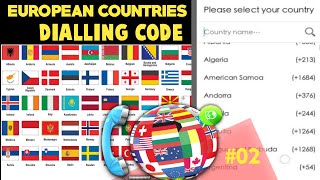 European countries dialling code। Country codes।02 [upl. by Papagena]