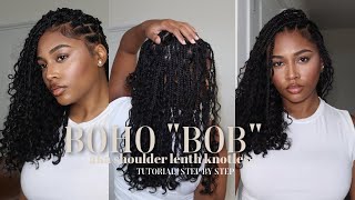 010 HOW TO THE BOHO quotBOBquot  THE BEST TECHNIQUE  TIPS  SHOULDER LENGTH KNOTLESS FT Ywigs [upl. by Anoid]