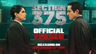 Section 375 Teaser  Akshaye Khanna Richa Chadha  Ajay Bahl  Trailer Releasing Soon [upl. by Nueovas]