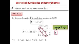 Exercice réduction des endomorphismes avec les polynômes  endomorphisme diagonalisable [upl. by Rimidalv]