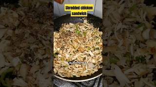 shredded chicken sandwich recipeshorts youtube youtubeshorts [upl. by Adele]