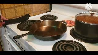 How to season a cast iron skillet even if its been sanded smooth [upl. by Selhorst628]