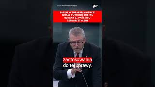 Braun w Europarlamencie Proszę nas nie szantażować retoryką antysemityzmu [upl. by Malcolm890]