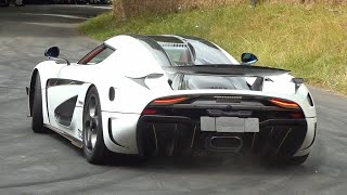 1500HP Koenigsegg Regera  FAST Accelerations Burnouts Drift amp SOUNDS [upl. by Seigler819]