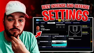 THE BEST OFFENSIVE AND DEFENSIVE SETTINGS AND HOW TO SAVE THEM IN NBA 2K25 MyTEAM [upl. by Jerome]