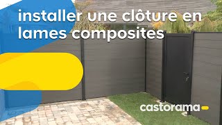 Installer une clôture en lames composites Castorama [upl. by Fernando]