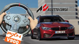 BWM M3  Assetto Corsa Pxn V900 Steering Wheel Gameplay PC  Cheap steering wheel for pc [upl. by Plusch]