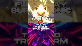 Fleetway Super Sonic Vs The End True Form  sonicthehedgehog sonicfrontiers versus viral shorts [upl. by Anaoj]