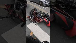 💥Ventre glisse en moto… 🏍️ moto accident [upl. by Olegnad]