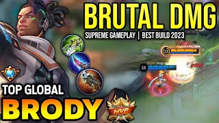 BRODY BEST BUILD 2023  TOP GLOBAL BRODY GAMEPLAY  MOBILE LEGENDS✓ [upl. by Nelra]