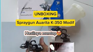 Unboxing Spraygun Auarita K350 Modif🤩clearcoat shortsvideo automobile viralvideo beranda fyp [upl. by Yelroc459]