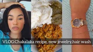 VlogCooking chakalaka recipenew jewelryhair wash2023 cerebralpalsy south African youtuber [upl. by Einnod]