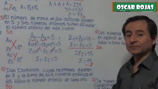 Los Núclidos Isótopos Isóbaros e Isótonos Ejercicio 3 4 y 5 Aplicado a Los Nucleones p n° e [upl. by Enoed787]