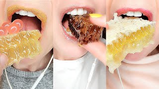 ASMR HONEYCOMB MOST ASKED FOR FOOD SATISFYING MOUTH EATING SOUNDS MUKBANG [upl. by Willard]