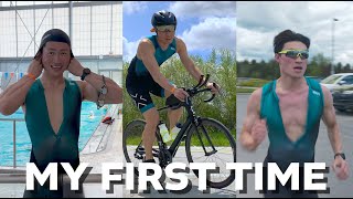 This is what doing a Sprint Triathlon looks like DIY [upl. by Yenattirb735]