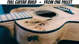 I built this guitar ENTIRELY out of a single pallet Watch Full build in 25 minutes [upl. by Denyse]