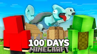 We Survived 100 Days Of Attack Tamataki amp Chamataki in Minecraft  Maizen JJ and Mikey [upl. by Maitund318]