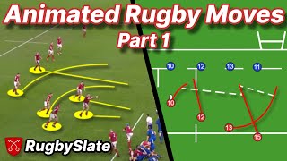 The BEST Rugby Moves Compilation  Animated Playbook  Part 1  RugbySlate [upl. by Munster768]