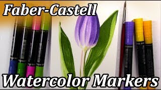 NEW FABERCASTELL Albrecht Dürer watercolor markers  FIRST IMPRESSIONS and painting demo [upl. by Ximena586]