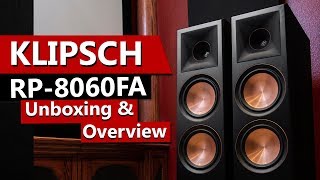 Klipsch RP8060FA Reference Premiere Dolby Atmos Speaker  Unboxing and Overview [upl. by Keisling]