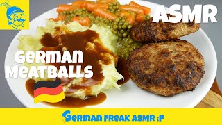 ASMR eating no talking German meatballs quotFrikadelle  Bulettequot😋🇩🇪 [upl. by Htebharas]