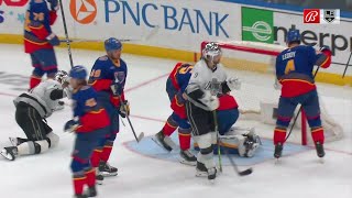 Adrian Kempe buries his own rebound and gets the Kings on the board late in the third period [upl. by Halsy13]