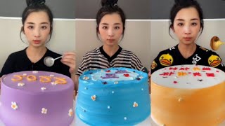 ASMR CREAMY CAKE MUKBANG  KWAI EATING SHOW  CHINESE DESSERT [upl. by Fishback]