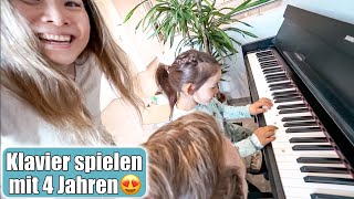 Mit 4 Jahren Klavier spielen 😍 Begabung fördern Tragetuch binden amp Haushalt mit Baby  Mamiseelen [upl. by Leiad766]