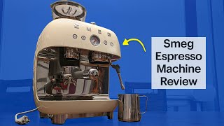 Smeg Manual Espresso Machine with Frother and Coffee Grinder Review [upl. by Schwing]