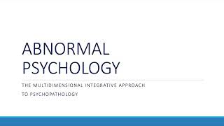 Abnormal Psych Diathesis Stress Model [upl. by Ravi]