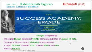 Gitanjali by Rabindranath Tagore pgtrb pgtrbexam pgtrbenglish literature successacademyerode [upl. by Notlrac]