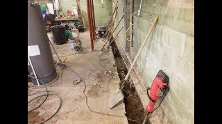 DIY Interior Draintile Installation for Wet Basements [upl. by Kessel]