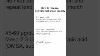 How to manage asymptomatic lead toxicity [upl. by Asial532]