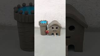 destroying a beautiful miniature clay house 😱shorts [upl. by Haze688]