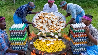 BREAD OMELETTE  Eggs with Bread  Quick Simple Easy Egg Recipe Cooking in Village  Fastest Omelet [upl. by Nannahs215]