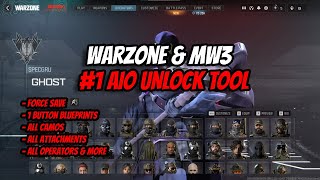 1 WARZONE amp MW3 AIO UNLOCK ALL TOOL  FORCE SAVE  ALL CAMOS  ALL ATTACHMENTS  ALL OPERATORS [upl. by Auberon376]