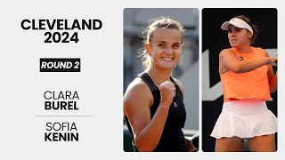 Clara Burel vs Sofia Kenin  2024 Cleveland Round 2  WTA Match Highlights [upl. by Netsriik995]