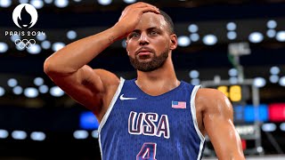 Steph Curry Night Night in Paris 😴  NBA 2K25 Olympics Mode  USA vs France Gold Medal Gameplay [upl. by Nnel873]