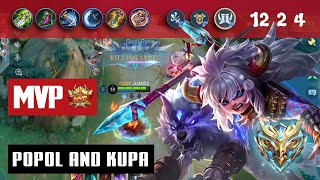 Popol and kupa core MVP JU4N23 gameplay  MLBB [upl. by Claudy]