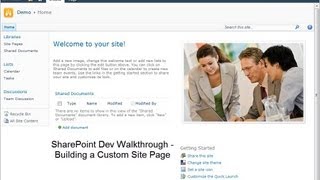 Building a Custom Site Page for Onpremises SharePoint [upl. by Etteb685]