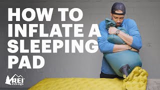 How To Inflate a Sleeping Pad the nonelectric EASY way [upl. by Jollenta151]