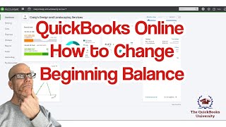 Quickbooks Online How to Change Beginning Balance [upl. by Ynnot]