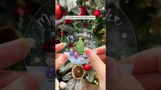 Christmas My Grandkids  Personalized Acrylic Ornament [upl. by Nertie]