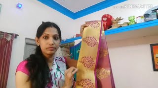 How To Silk Saree pallu pleats and Fold in kannada [upl. by Najed]