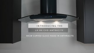 80cm Curved Glass Anthracite Cooker Hood [upl. by Ries]