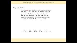 Hexameter Latein erklärt – 1 Versmaß Zäsuren Dihärese [upl. by Imogene68]