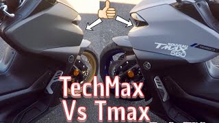 ✅ Tmax 560 TechMax Kamo VS Tmax Classic 2020 Différences Options amp Prix  Présentation chez Warmup [upl. by Ruhtra212]