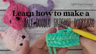 Learn how to crochet a half double crochet decrease [upl. by Ellenyl]