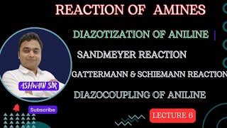 aromatic amines Diazotization Diazocoupling Sandmeyer Gatterman Schieman [upl. by Mima]